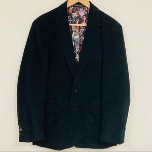 Robert Graham Black Corduroy Sport Coat Blazer Men’s Size 42